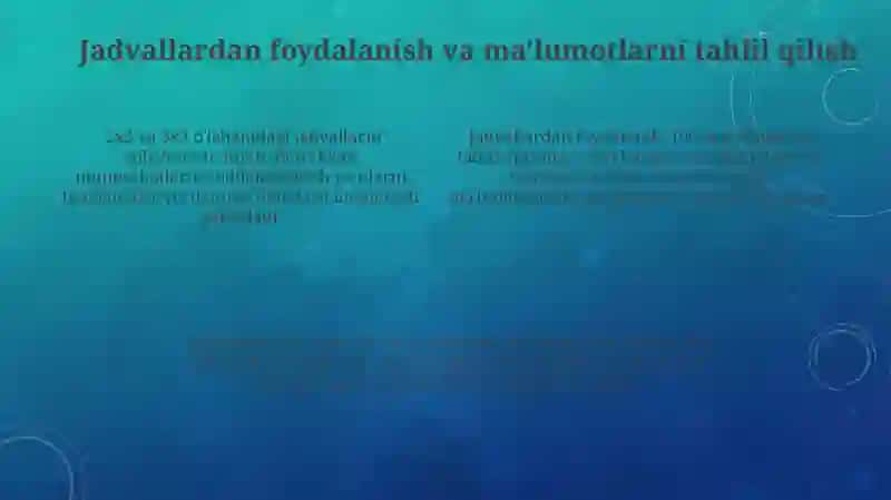 Tenglama va jadval yaratish usullari 4