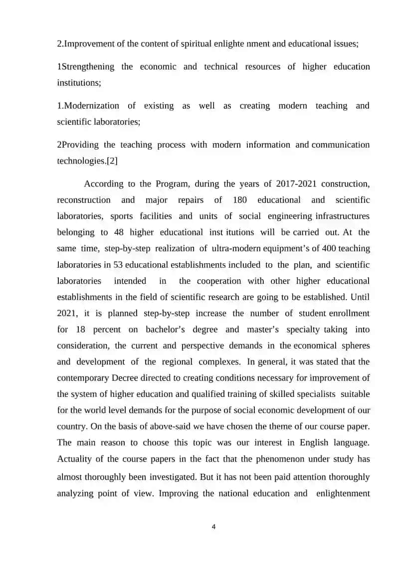 Language changes in Early new English course paper 4
