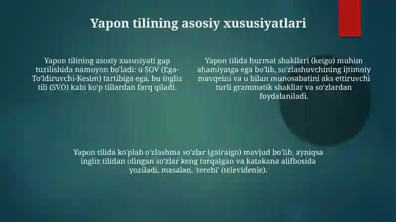 Yapon tili 4