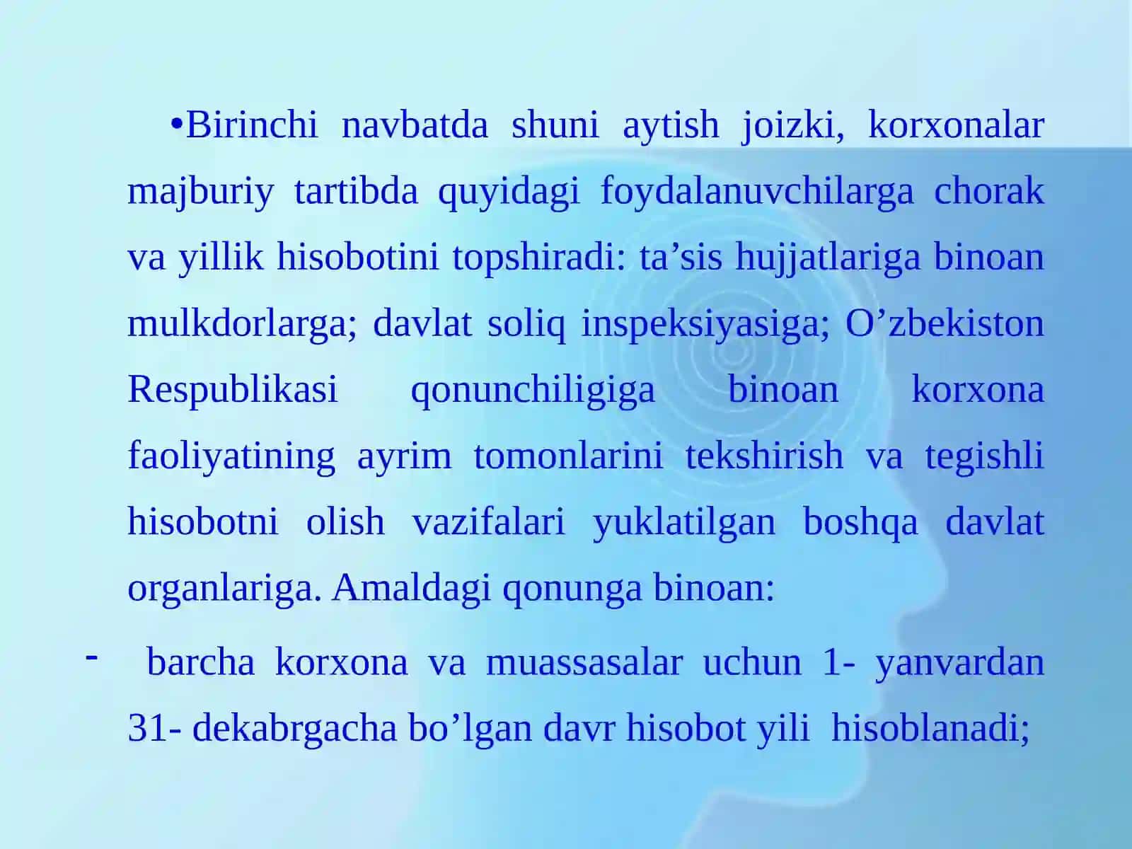 Hisobotning turlari va tarkibi 4