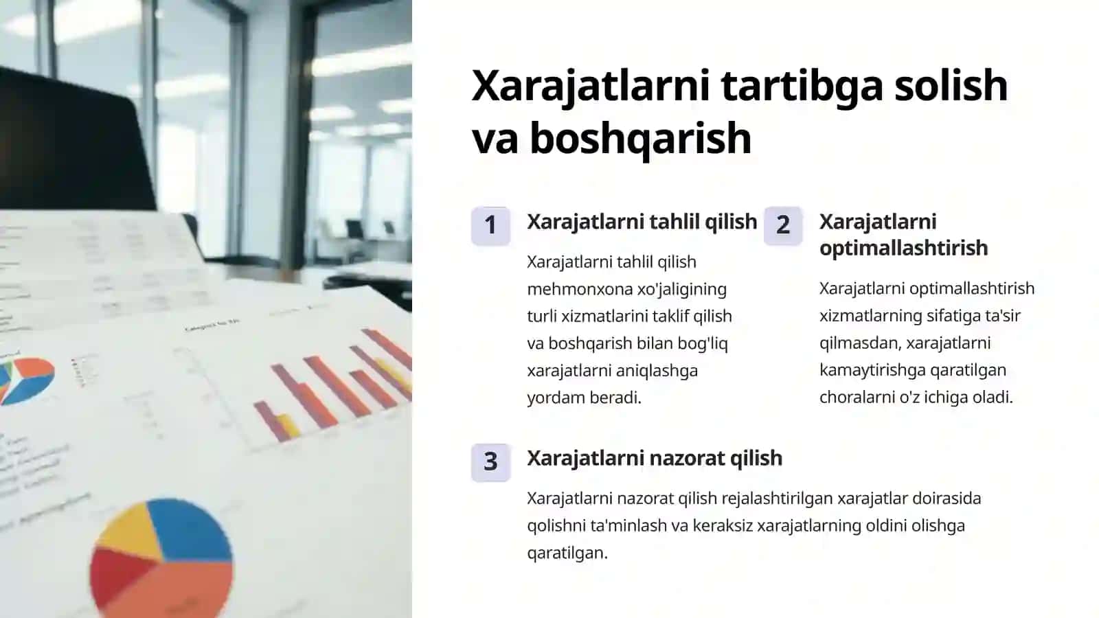 Mehmonxona xo'jaligining moliyaviy faoliyatini rejalashtirish 4