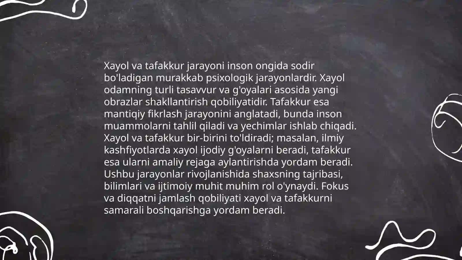 Xayol haqida tushuncha 4