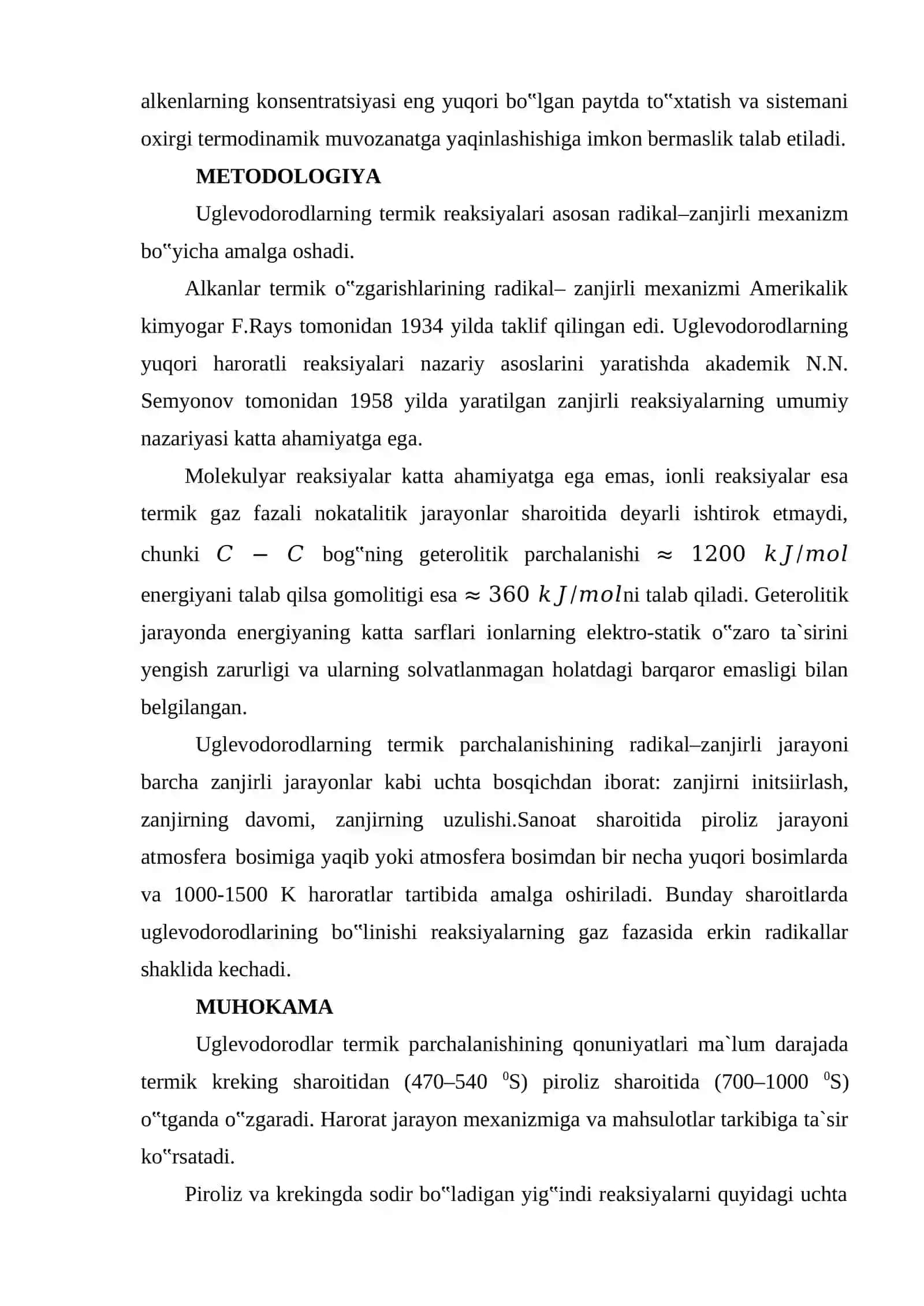 UGLEVODORODLARNING PIROLIZI QILISH JARAYONI 4