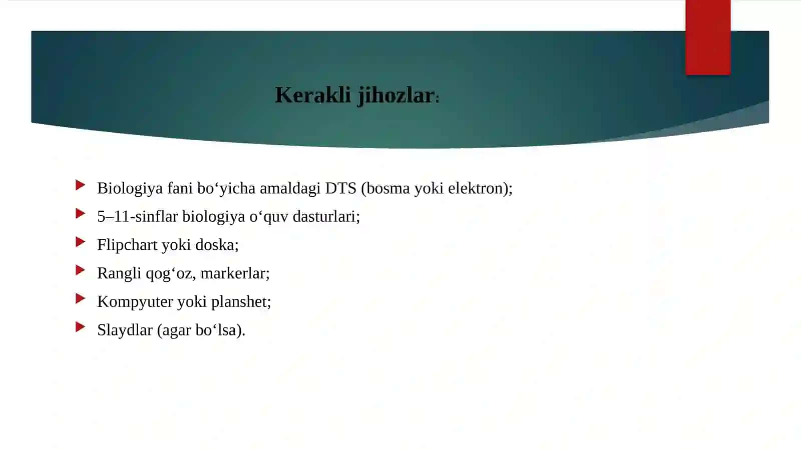 Biologiya fanidan DTS o'quv dasturi 4
