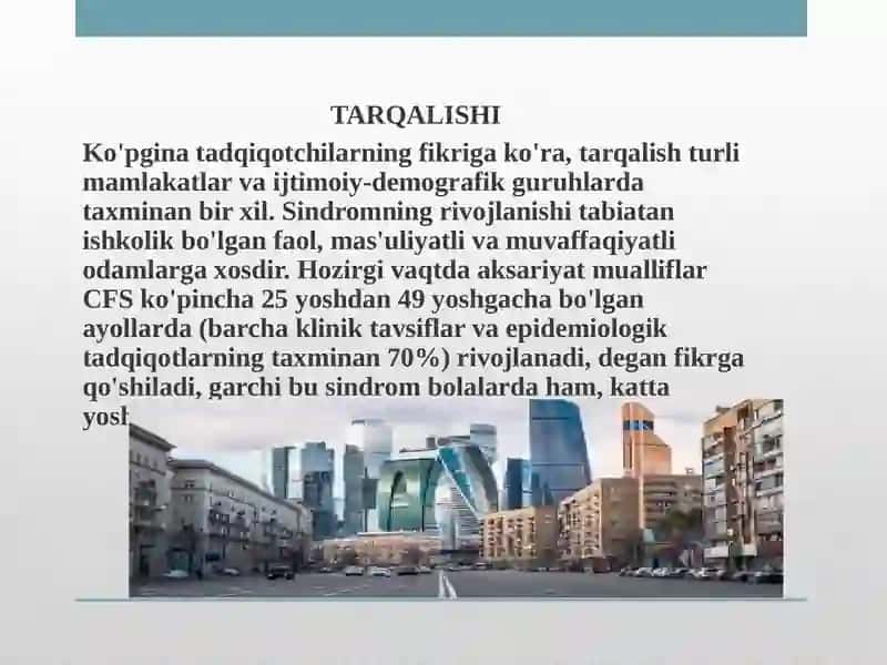 Haddan tashqari shug‘ullanish. Surunkali charchoq sindromi 4