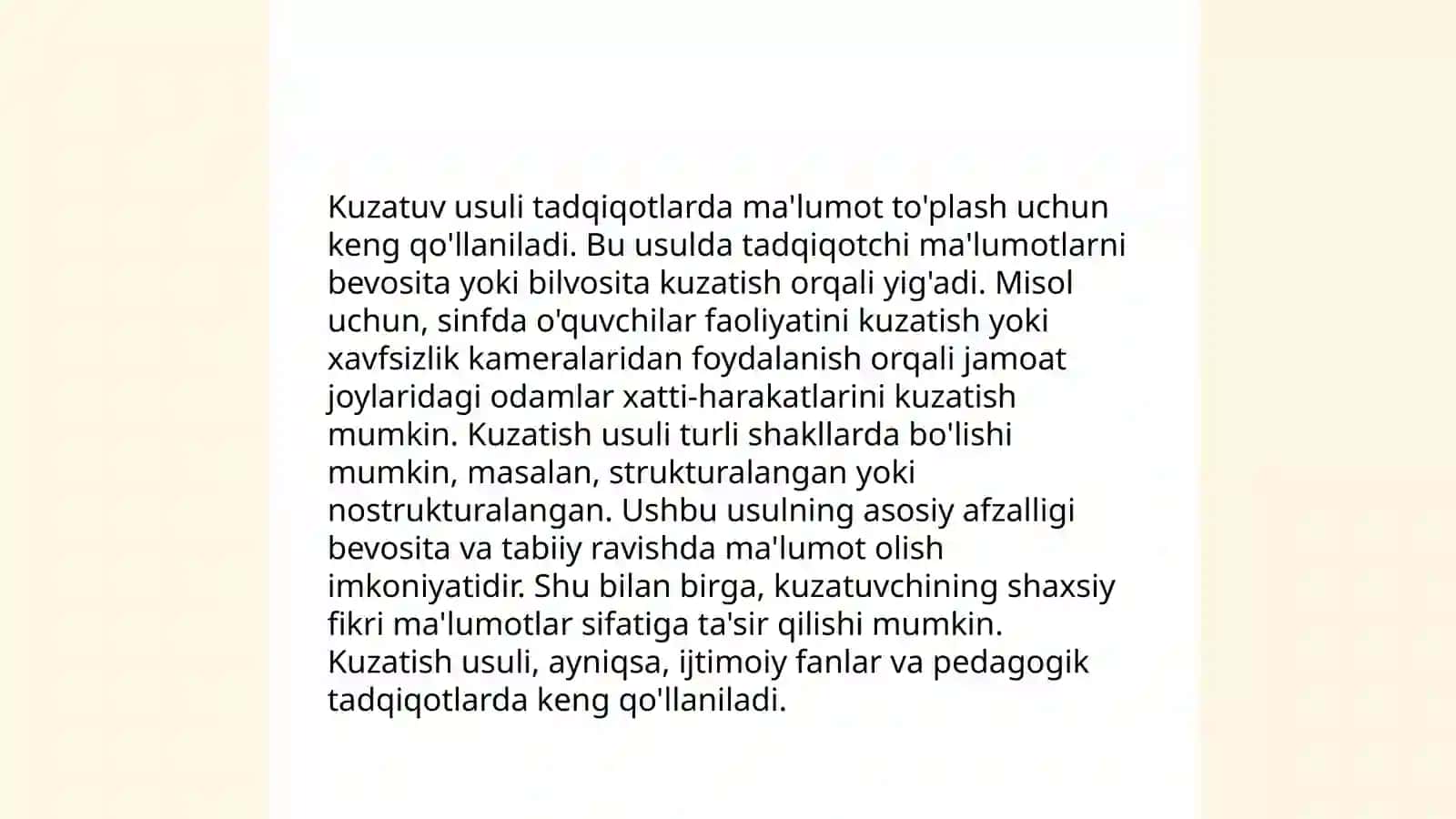 Xozirgi zamon psixologiyasining tadqiqot metodlari 4
