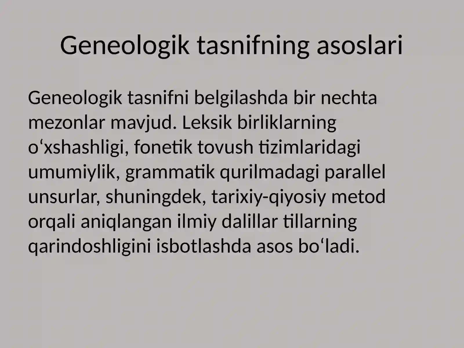 Dunyo tillarining tasnifi 4