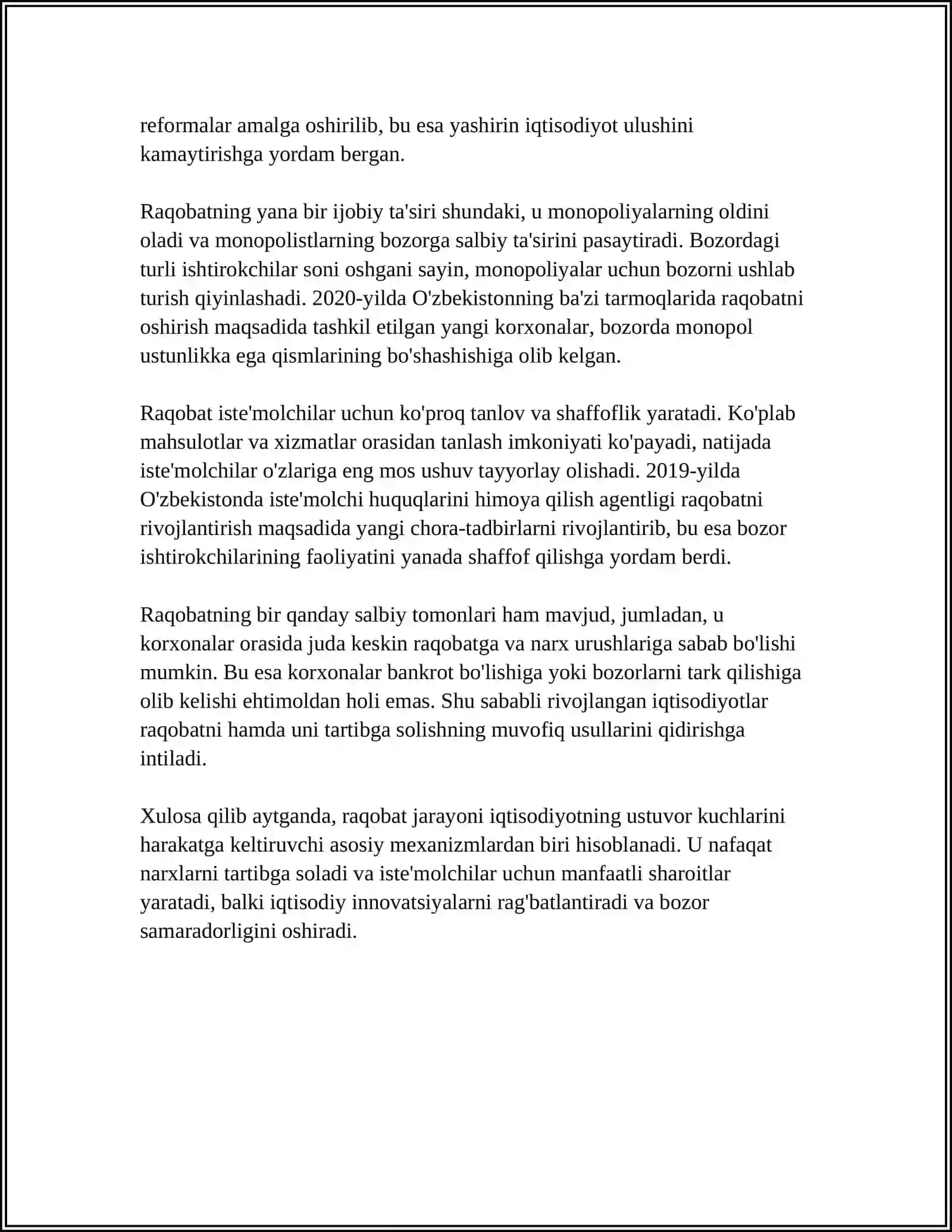 RAQOBAT TURLARI VA UNING IQTISODIY AHAMIYATI 4