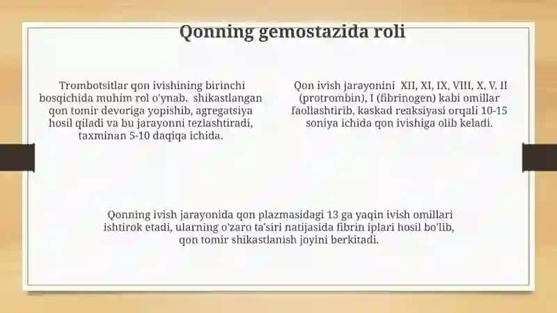 Qonning fizik, kimyoviy xossalari 4