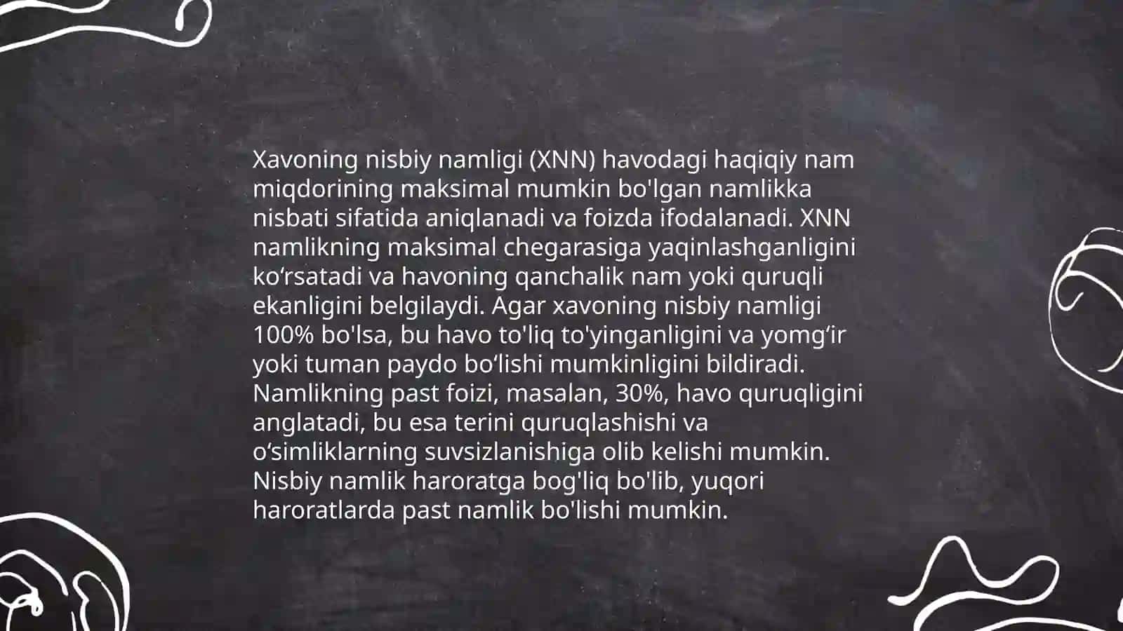 Xavoning absolyut va nisbiy namligini aniqlash 4