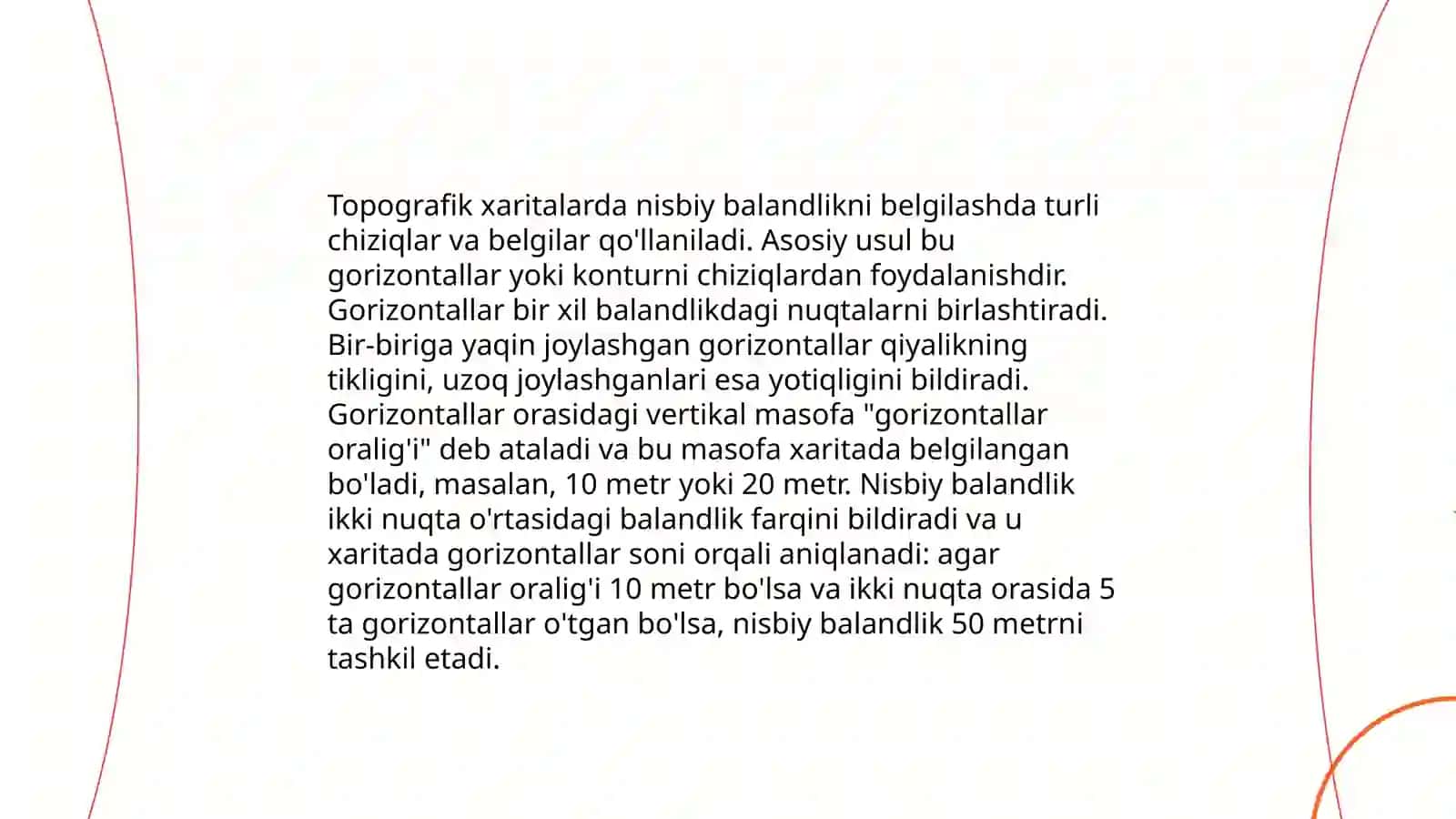 Joyda nuqtalar orasidagi nisbiy balandlikni aniqlash 4
