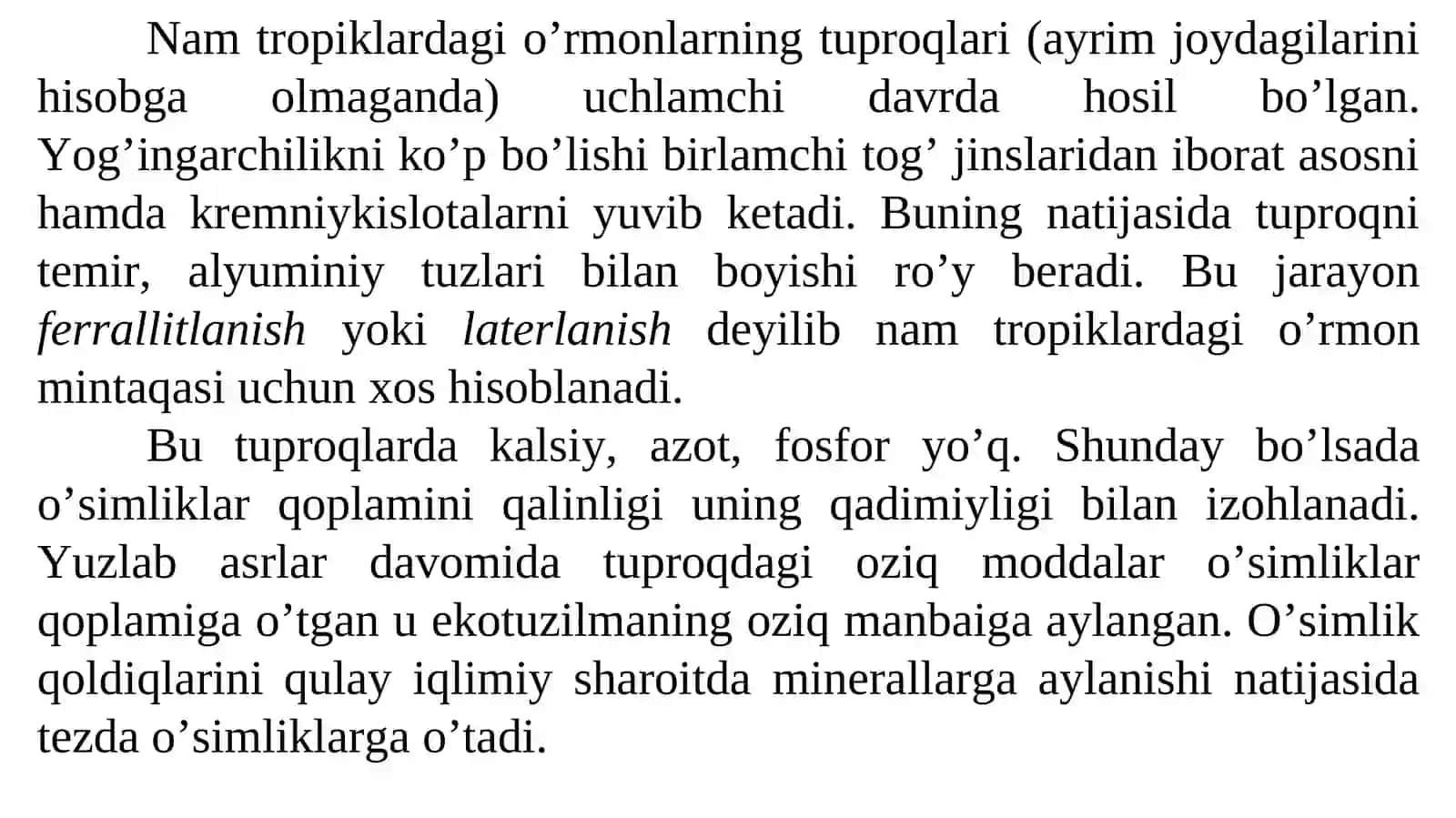 O’simliklarning mintaqalar bo’yicha tarqalishi 4