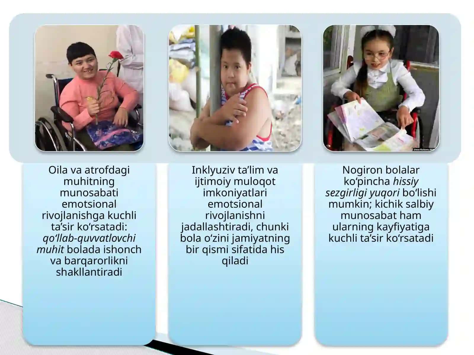 Nogiron bolalarning emotsional rivojlanishi 4