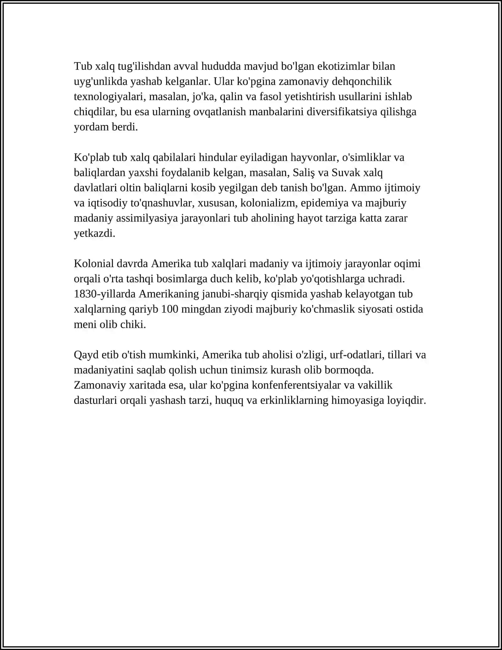 AMERIKA XALQLARINING TARIXIY -ETNALOGIK TAVSIFI 4