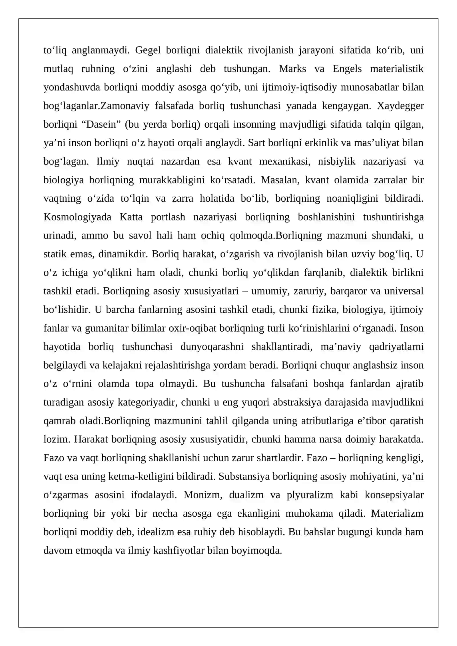Borliqning falsafiy talqini: an’anaviy va zamonaviy yondashuvlar 4