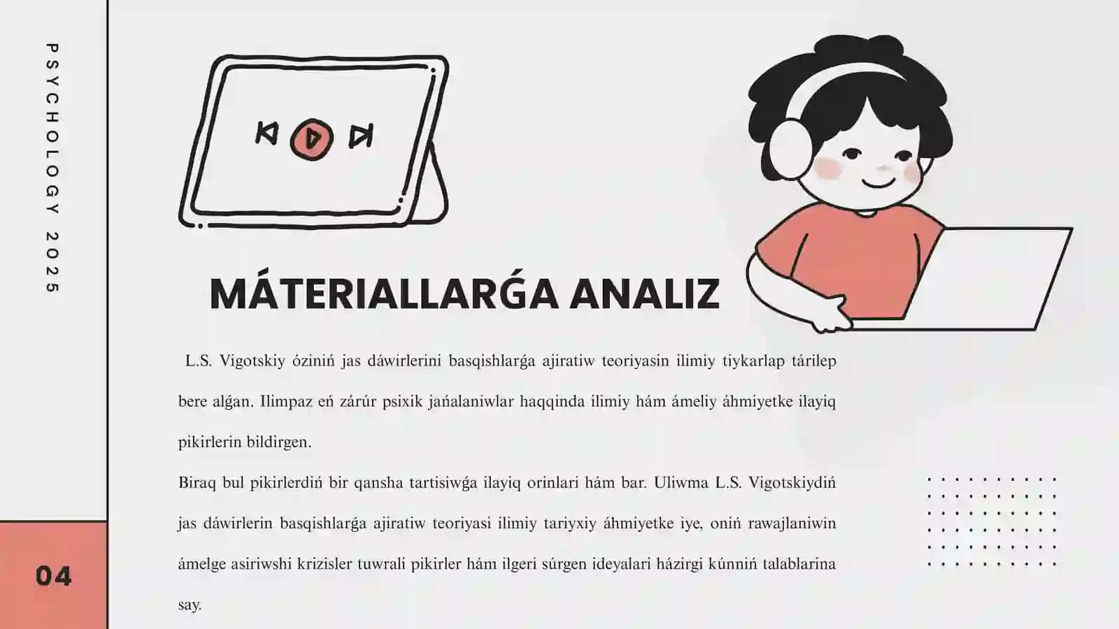 INSAN PSIXIKASINIŃ ONTOGENEZDE RAWAJLANIWI 4