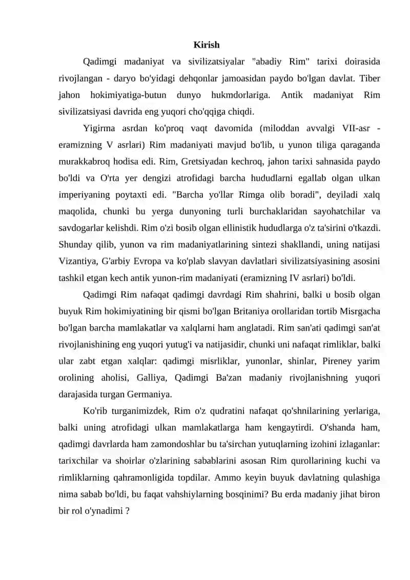 “Rim Madaniyati: Tarixi, Jamiyati va Sivilizatsiyasining Rivoji 4