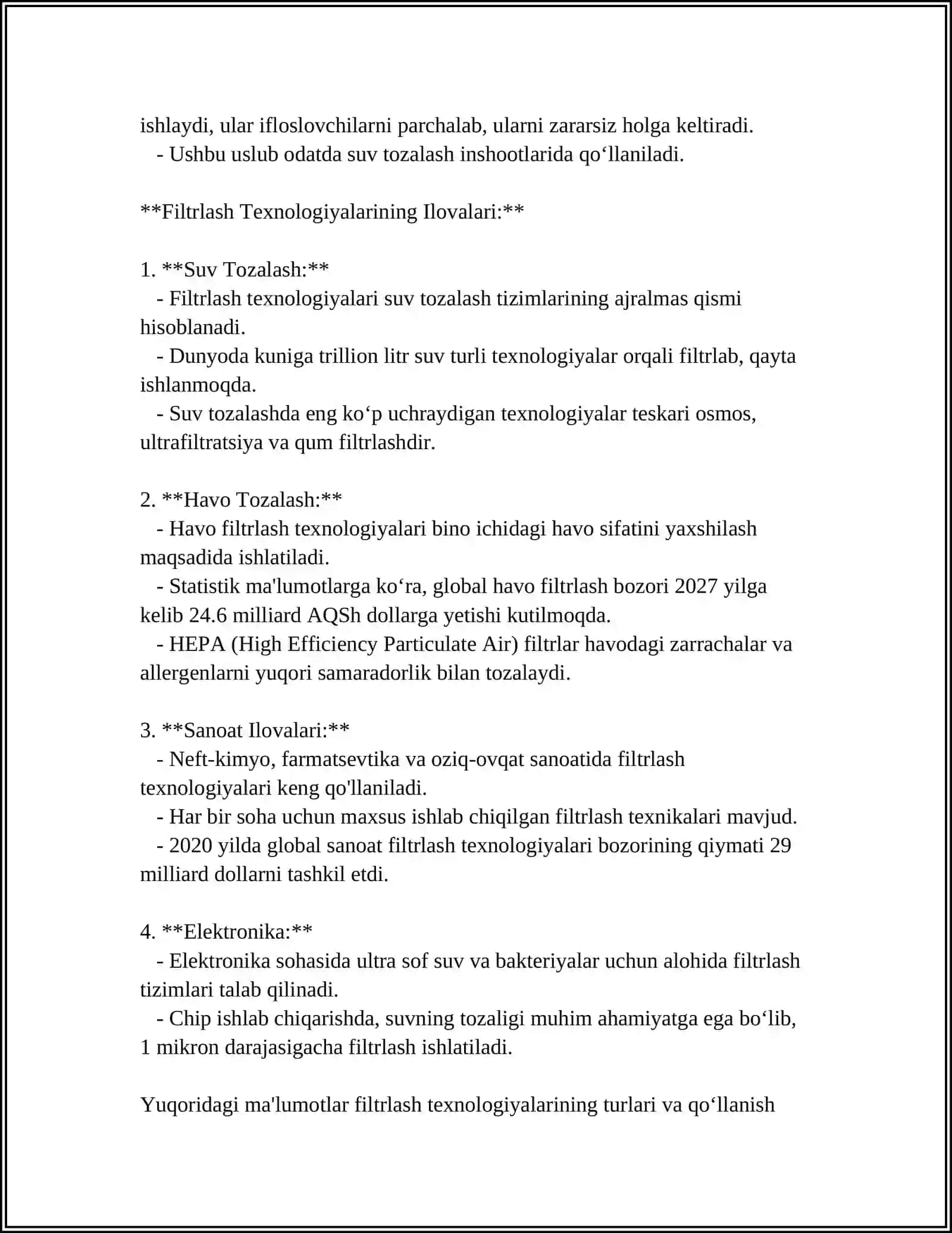 Filtrlash texnologiyalari 4