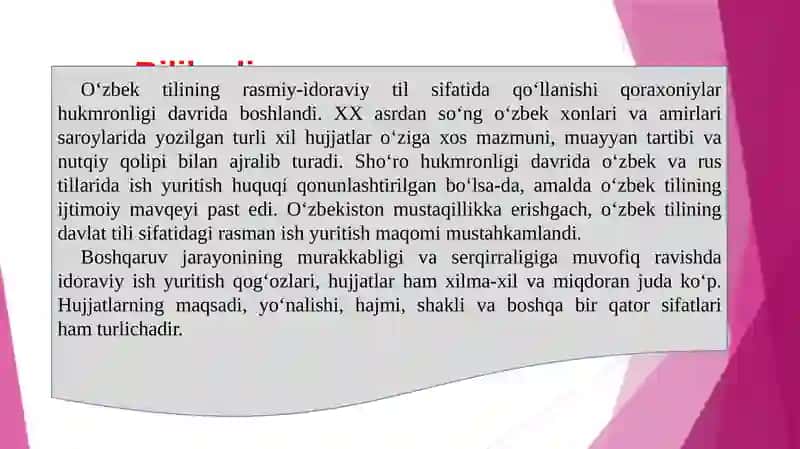 Hujjat turlari va xususiyatlari 4