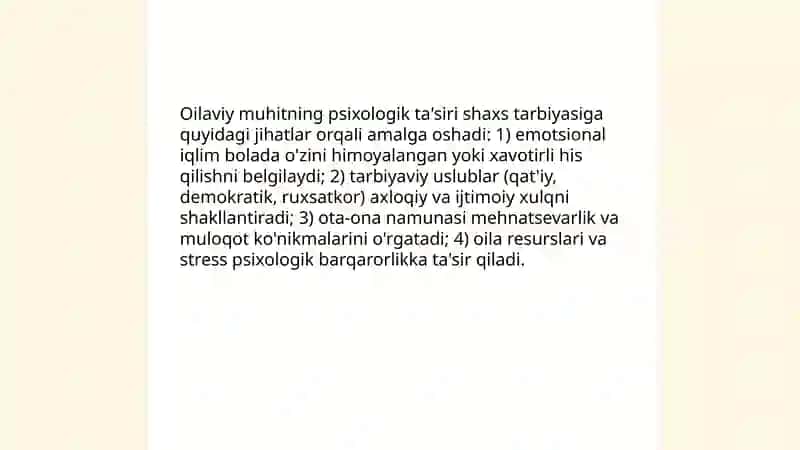 Oilaviy tarbiya psixologiyasi 4