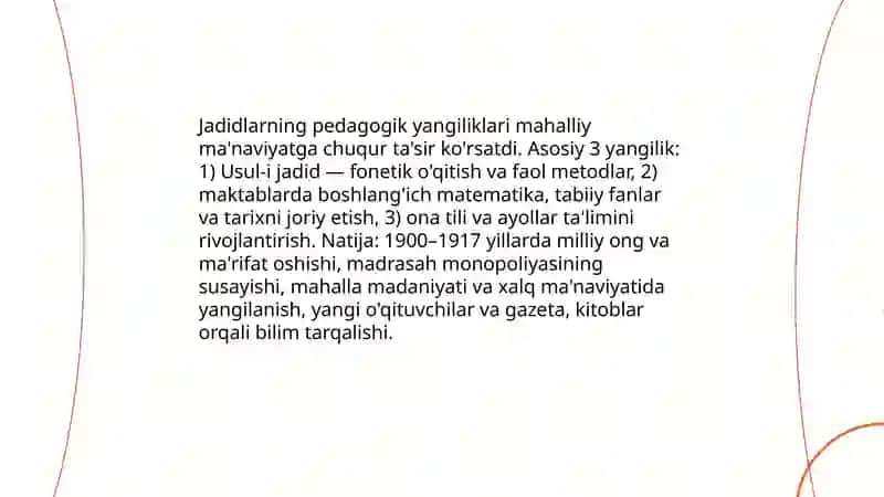 Jadid maktablari va oʻlka ta'lim tizimidagi oʻrni 4