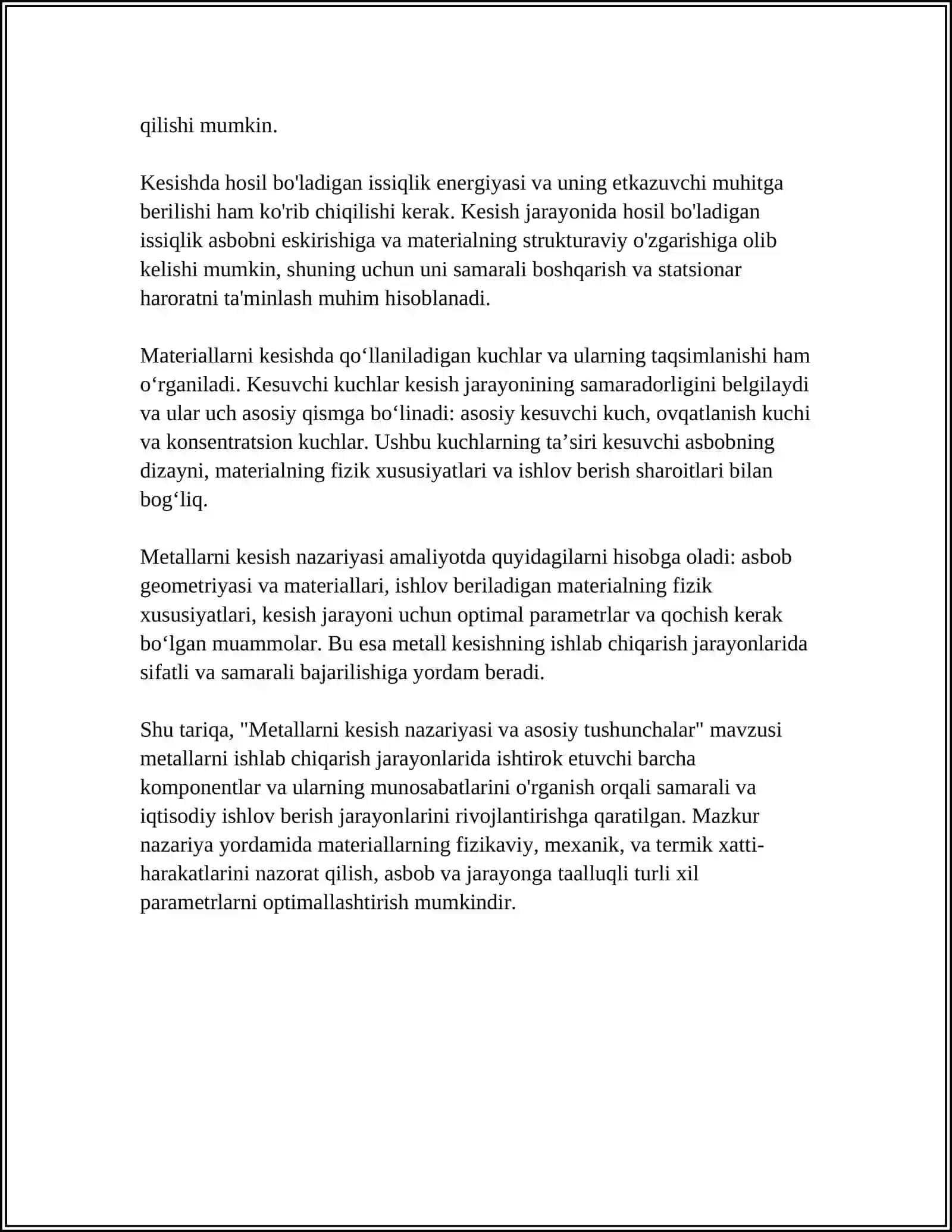 METALLARNI KESISH VA QIRQISH 4