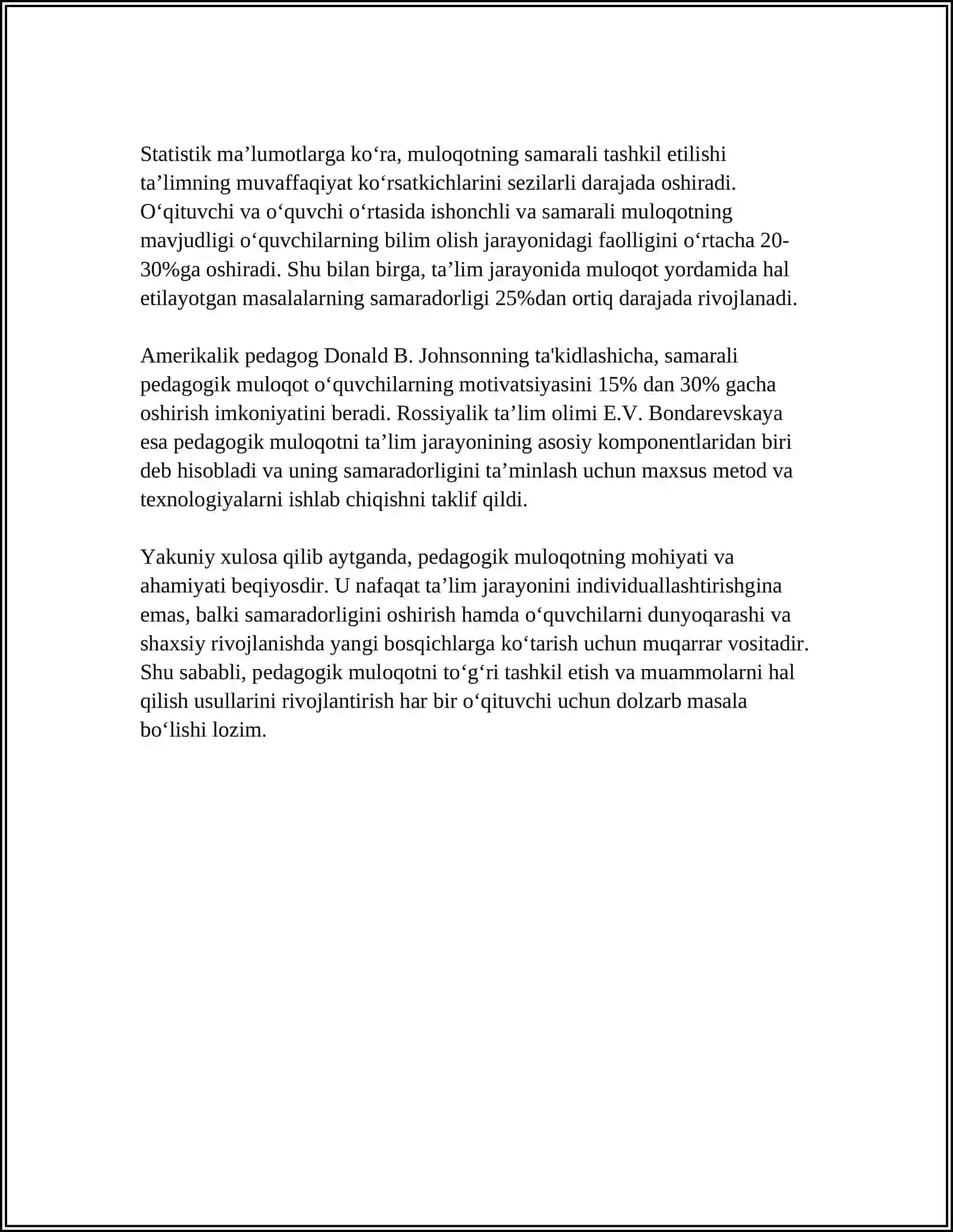 PEDAGOGIK FAOLIYATDA MULOQOT 4