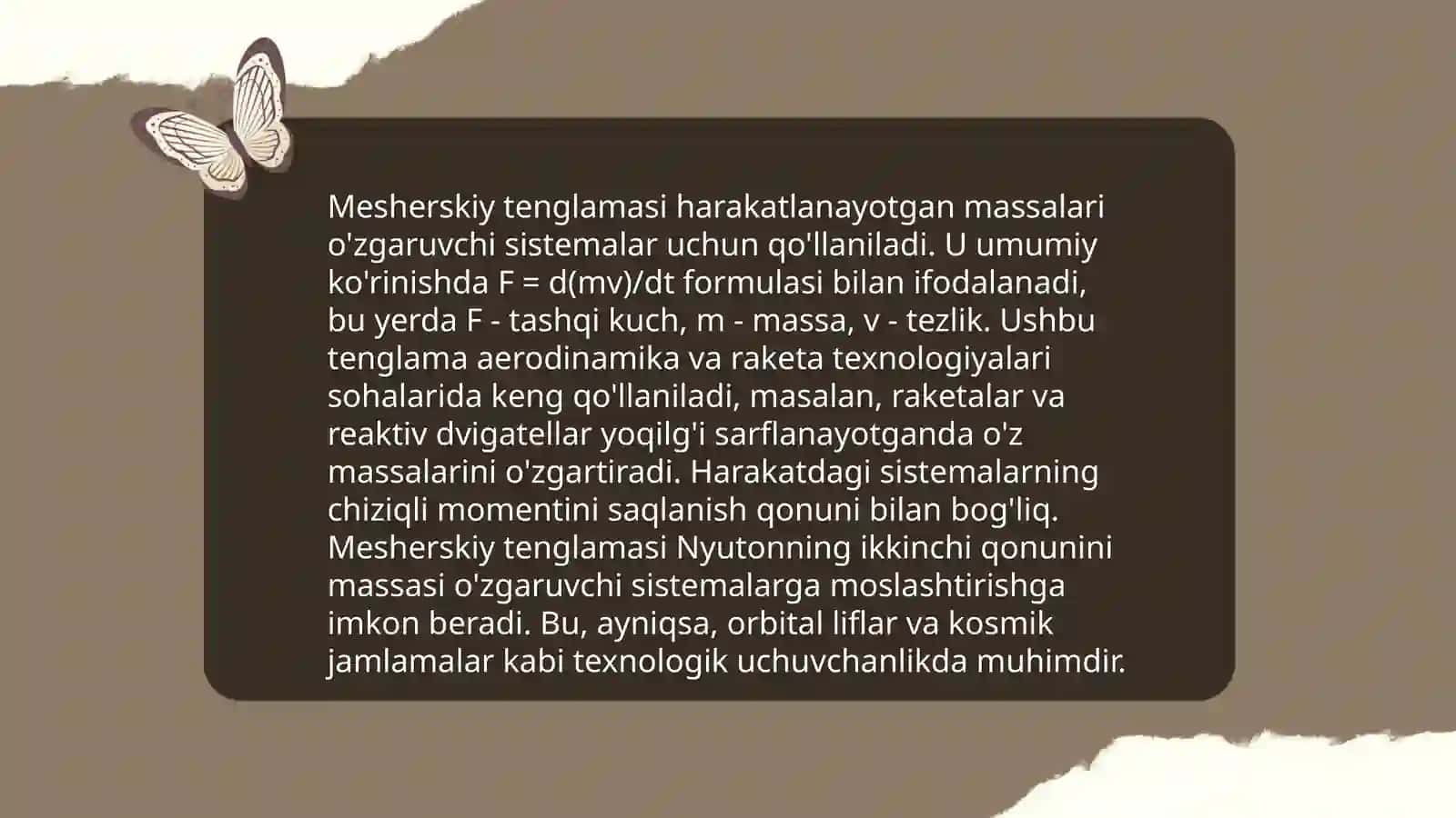 Mesherskiy tenglamasi 4