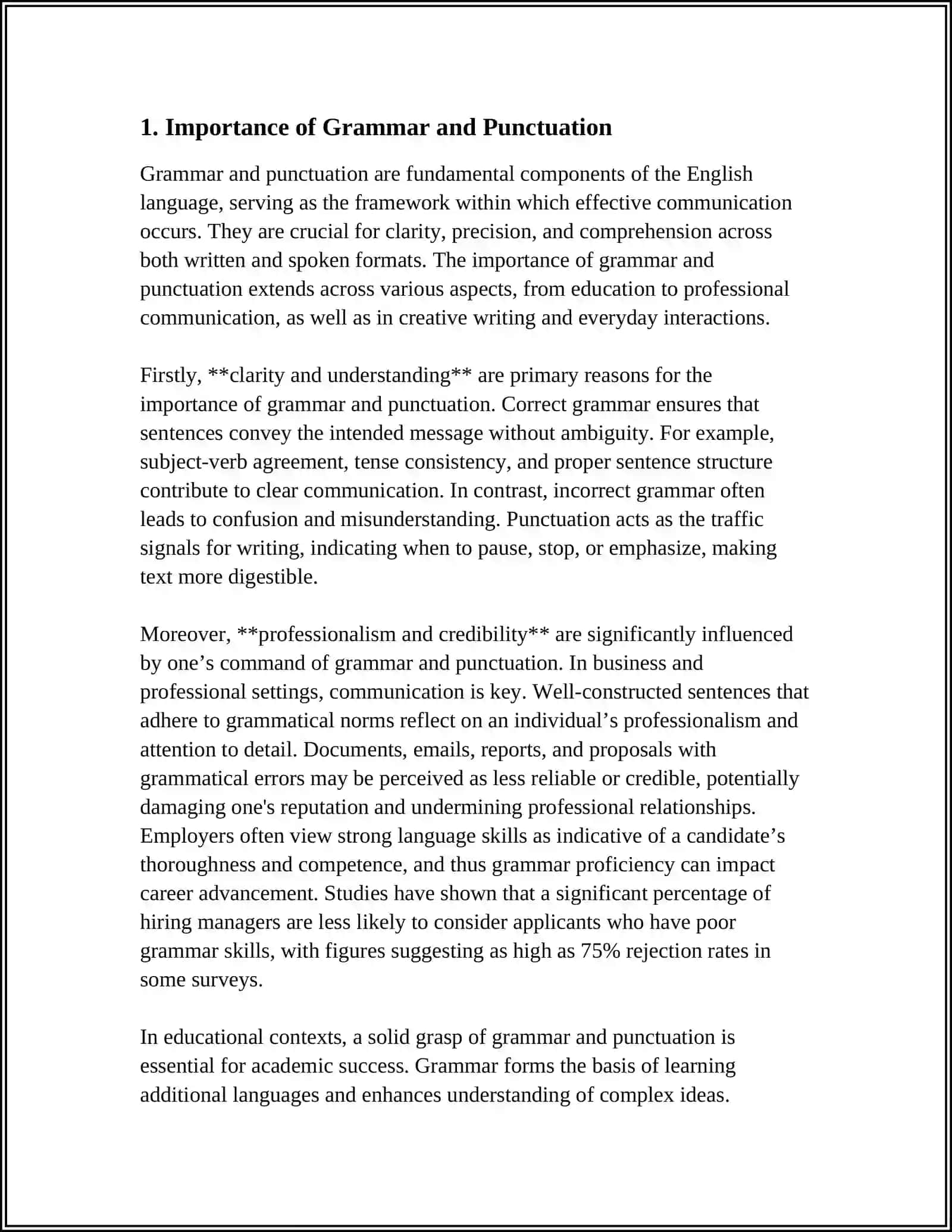 Course Paper on Writing Skills 4