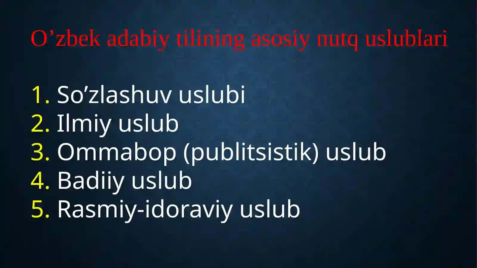Uslubiyat tilshunoslik fanining bir bo‘limi 4