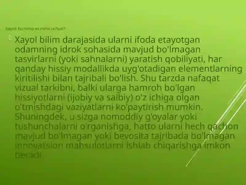 Хаёл ва тасаввурлар 4