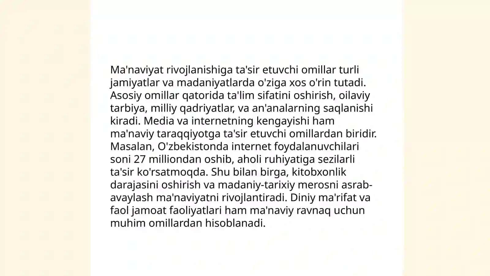 Mustaqillik yillarida ma'naviyat taraqqiyoti 4