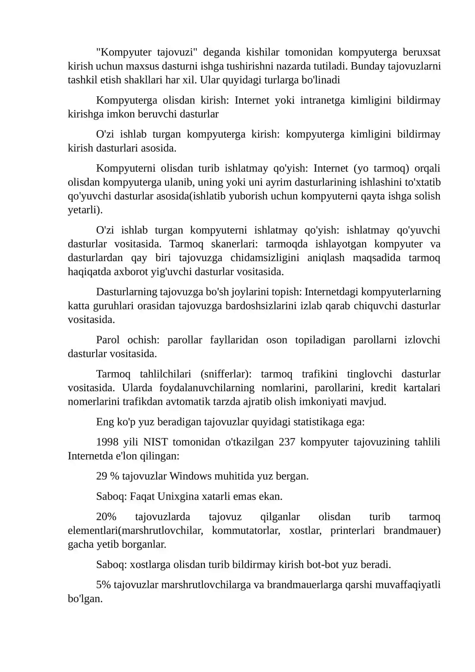 Axborot xavfsizligi va himoyasi 4