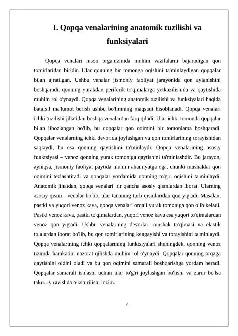 Qopqa venasi, uning hosil bulishi 4