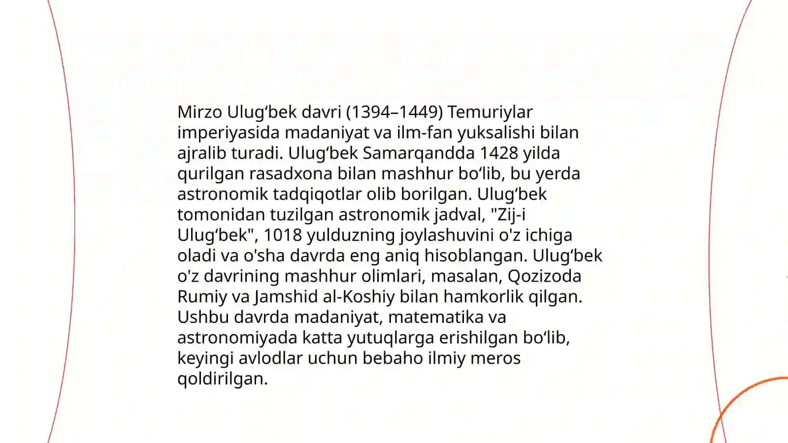 Mirzo Ulugʻbek - davlat arbobi va buyuk olim 4