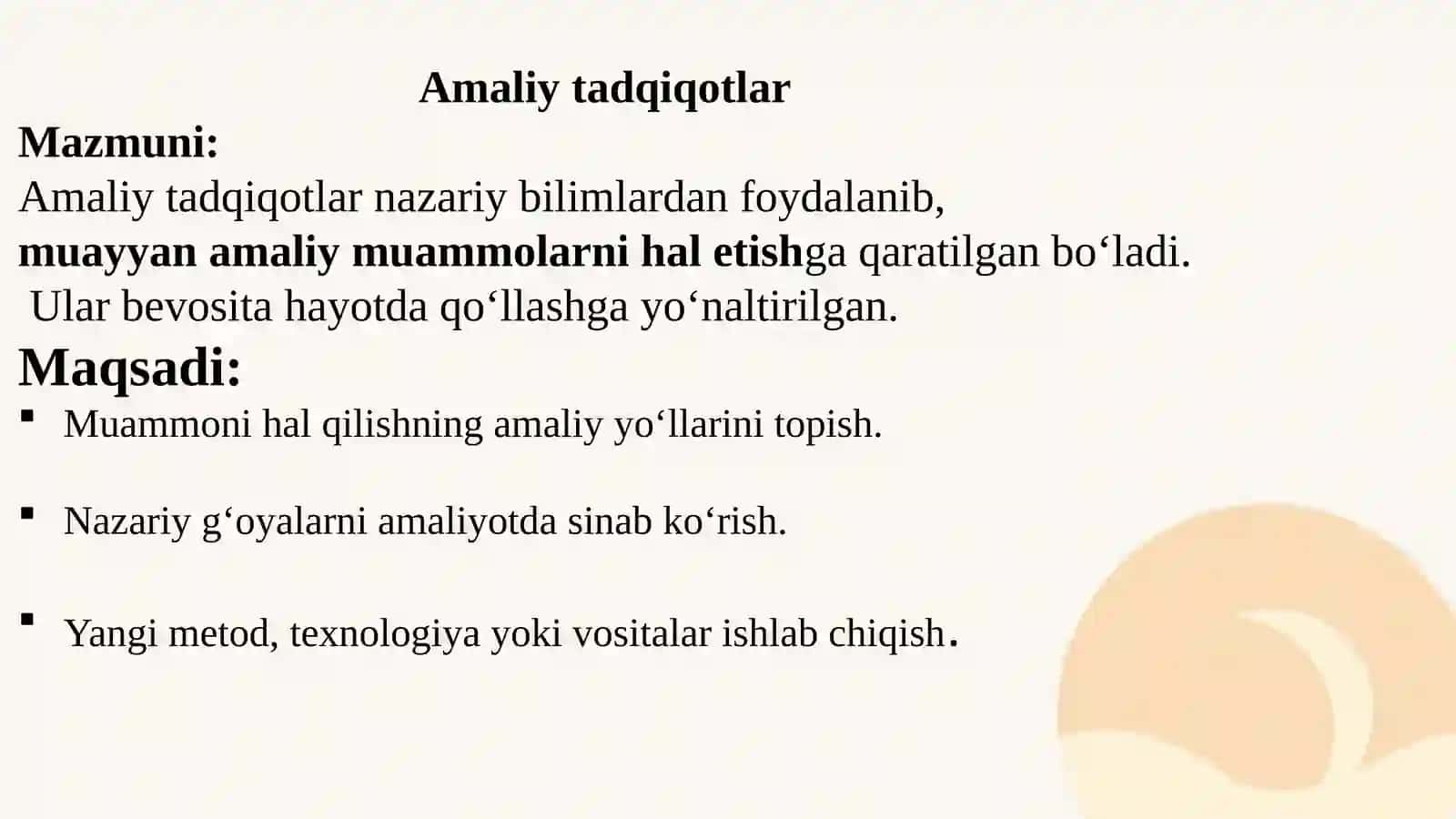 Ilmiy tadqiqotning namoyon bo`lish tiplari 4