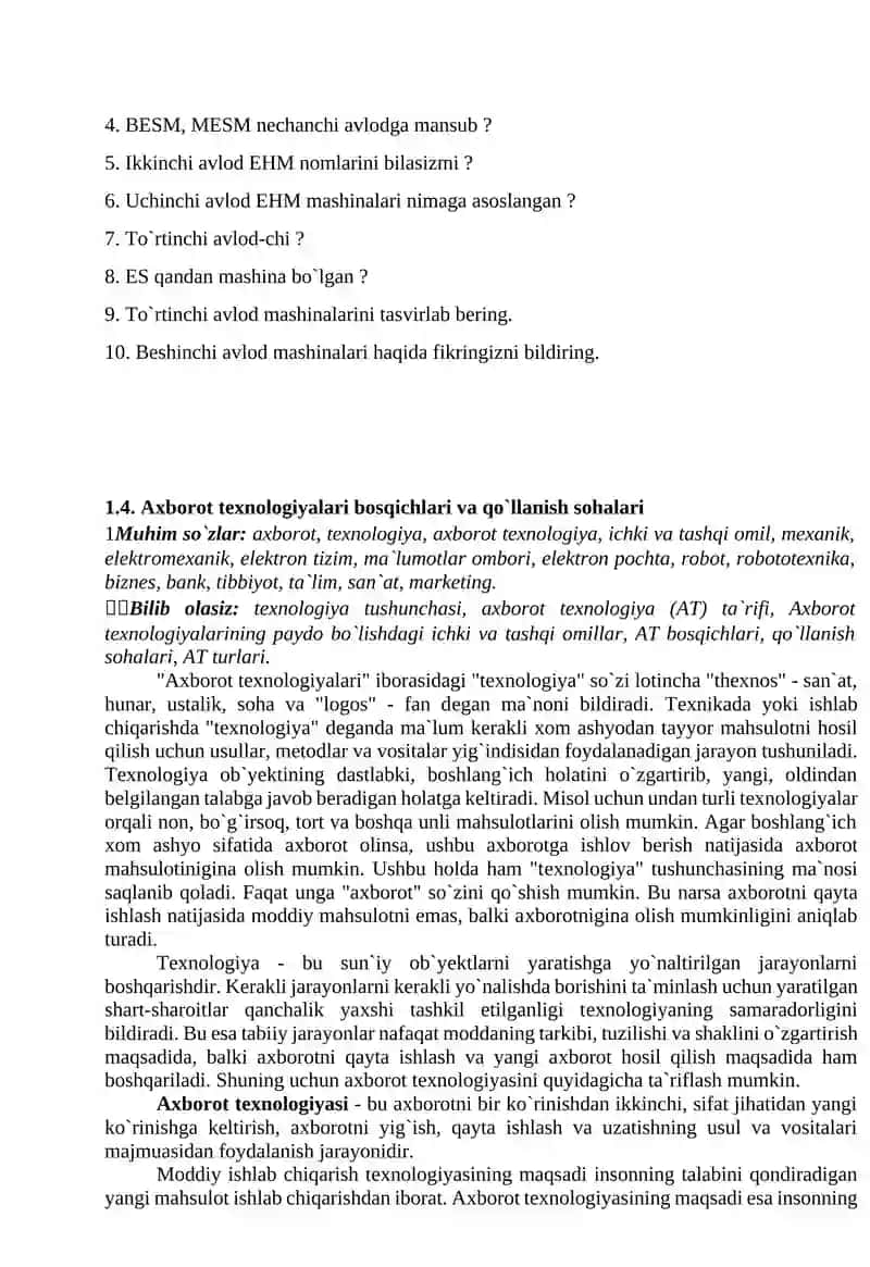 Kompyuter avlodlari 4