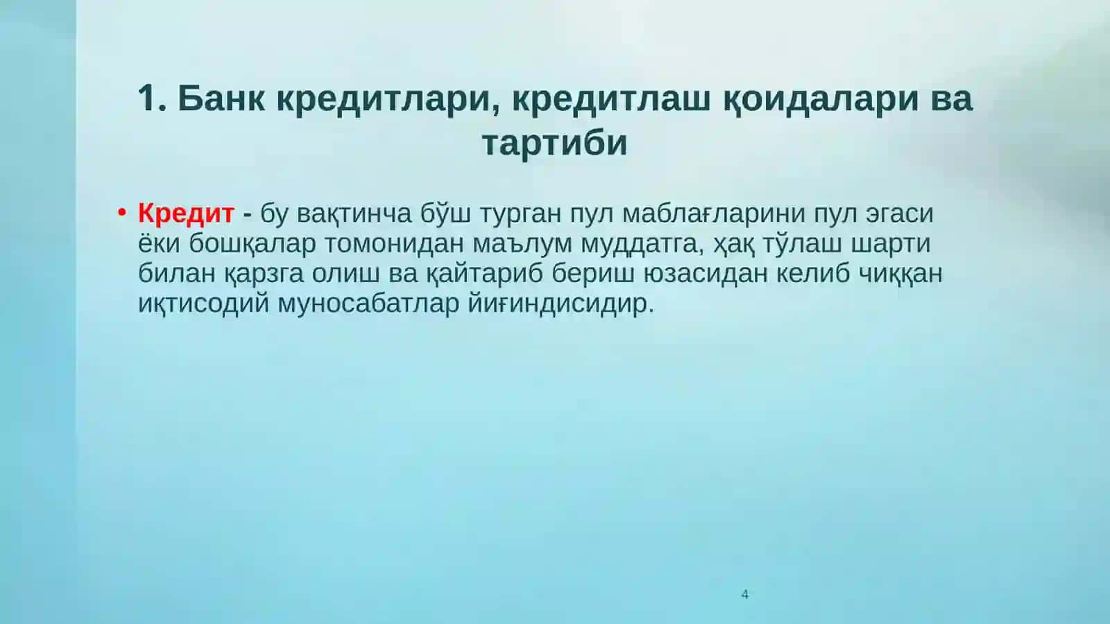«БАНК ИШИ» ФАНИДАНпрезентация 4