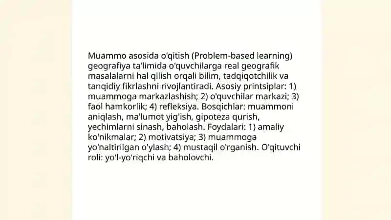 Geografiya ta’limida kreativ metodlar 4