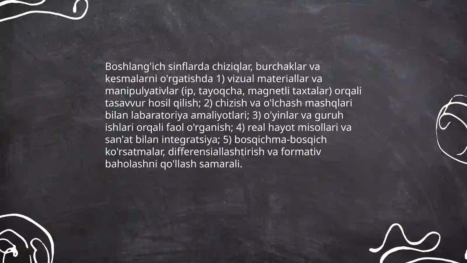 Boshlang'ich sinflarda geometriya elementlarini o'rgatish metodikasi 4