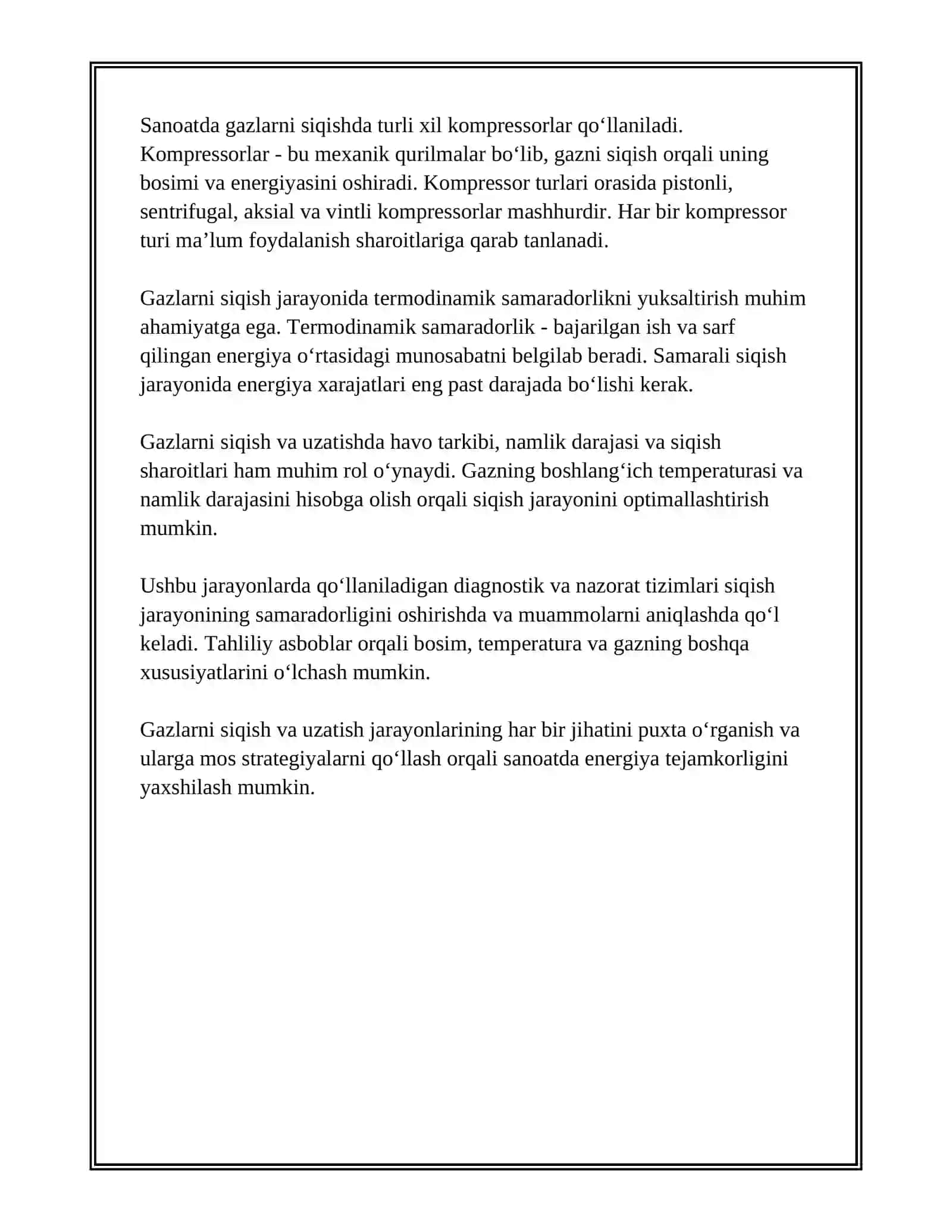GAZLARNI SIQISH VA UZATISH 4