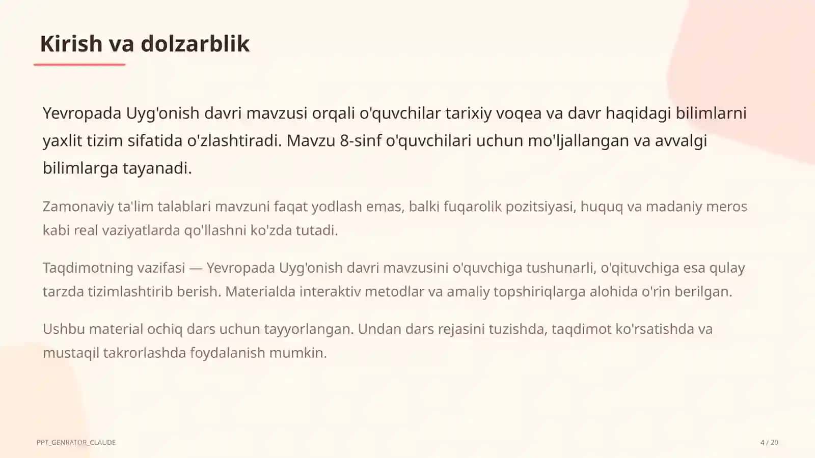 Yevropada Uyg'onish davri (8-sinf) 4