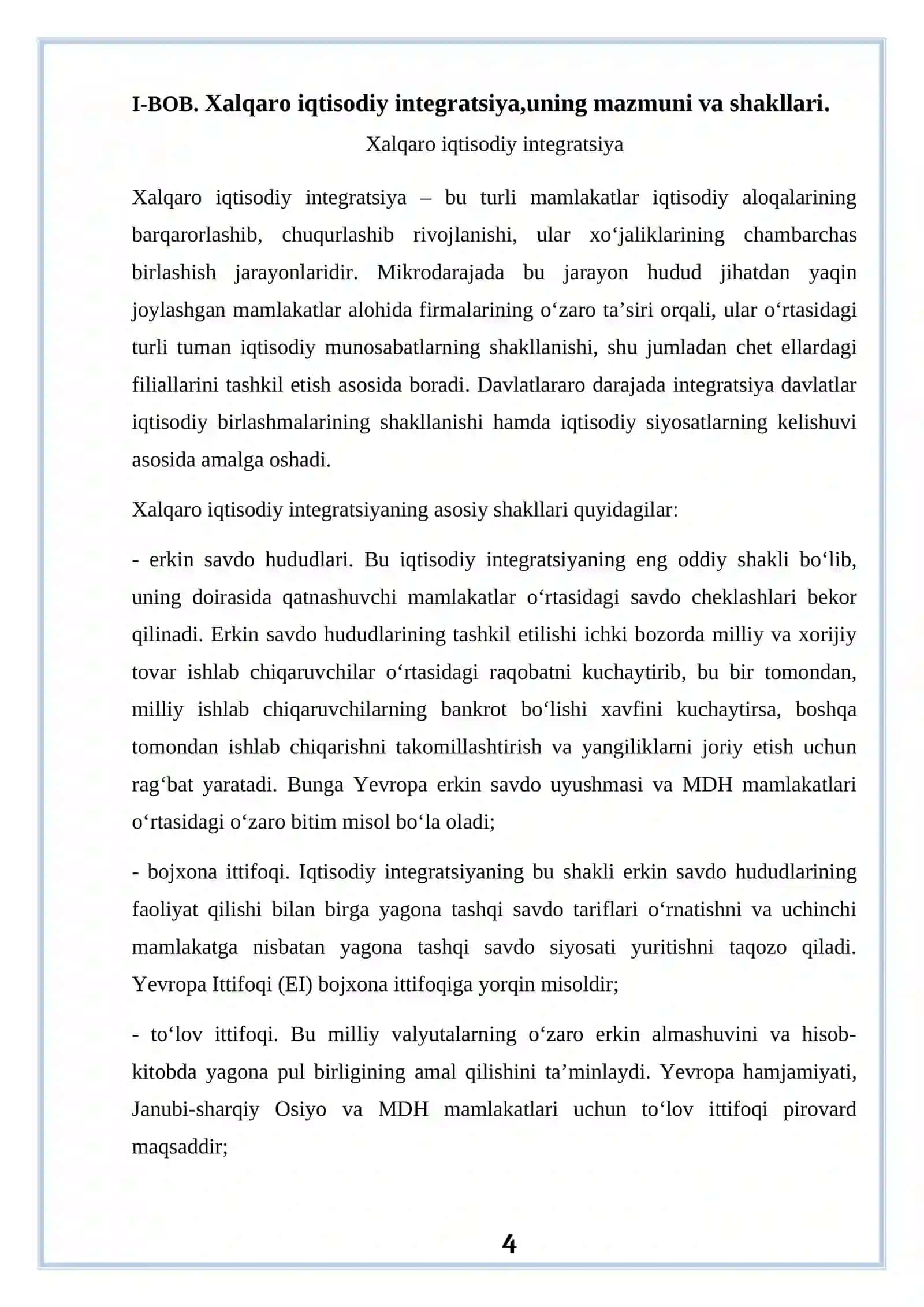 Xalqaro iqtisodiy munosabatlarning predmeti 4