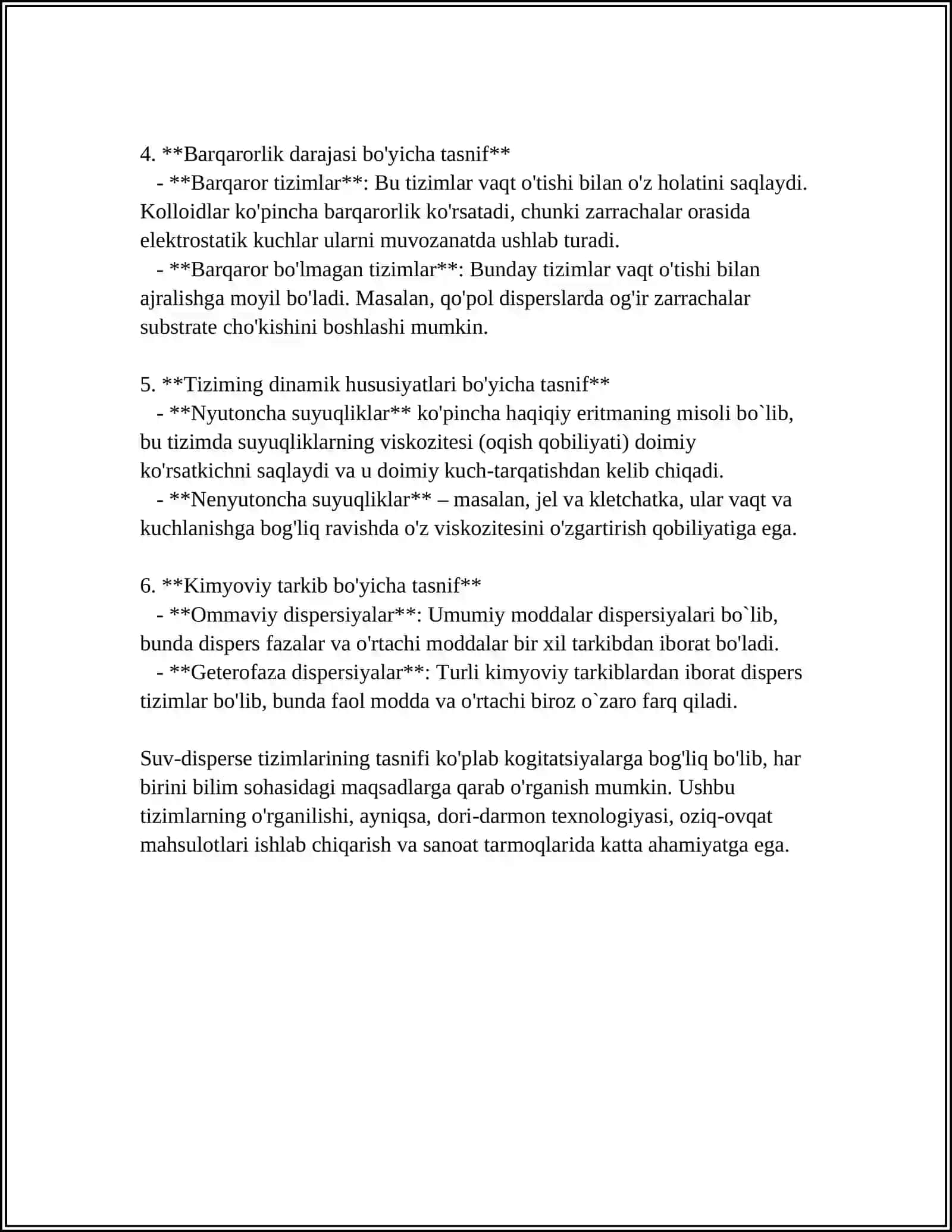 ORGANIZMNING SUV-DISPERS SISTEMASI 4