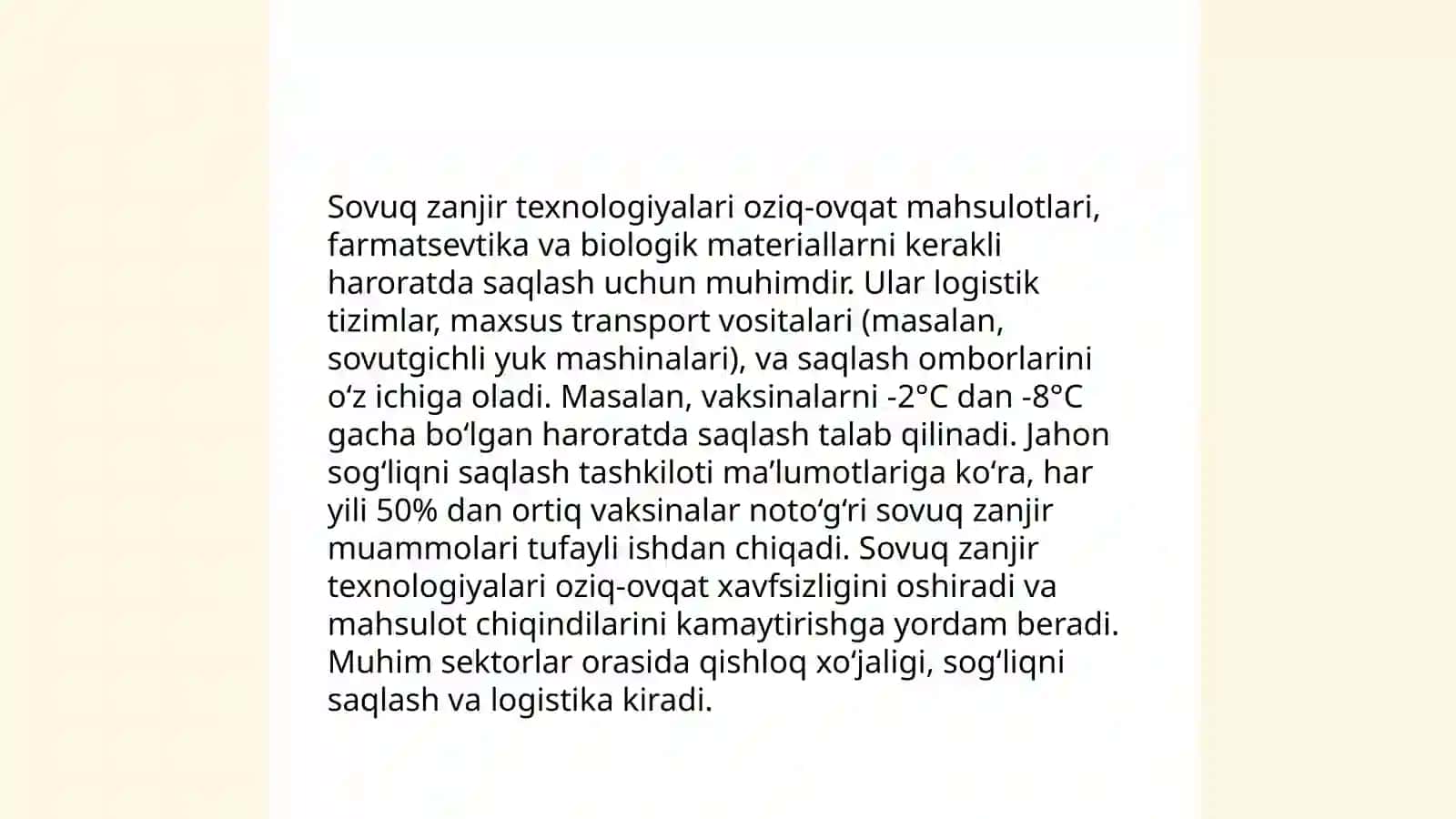 Sovuq zanjir tizimi 4