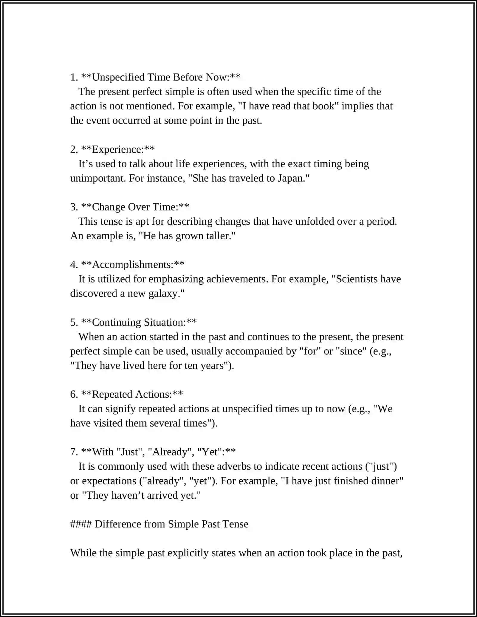 PERFECT SIMPLE AND PERFECT CONTINUOUS TENSES 4