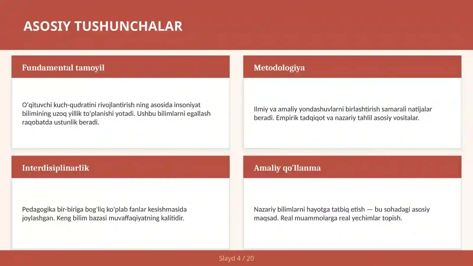 O'qituvchi kuch-qudratini rivojantirish 4