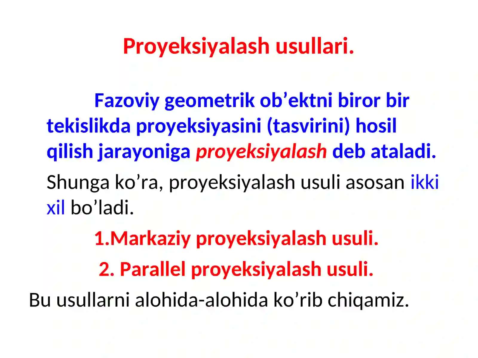 Kirish.Cizma geometriya fani 4