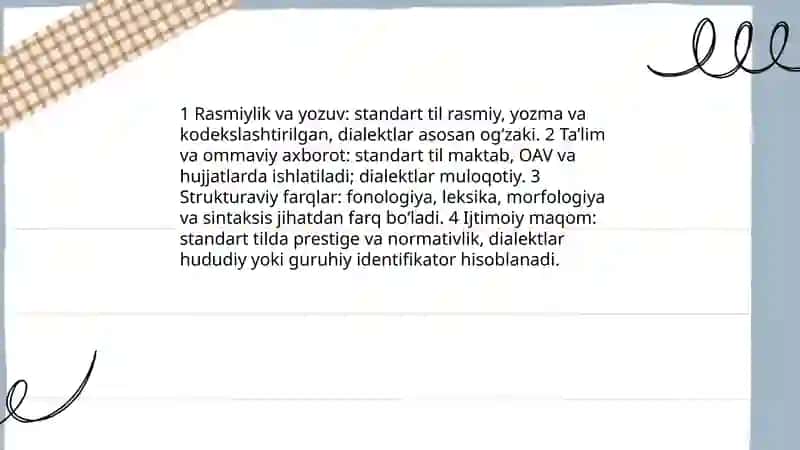 Til va dialekt munosabati 4