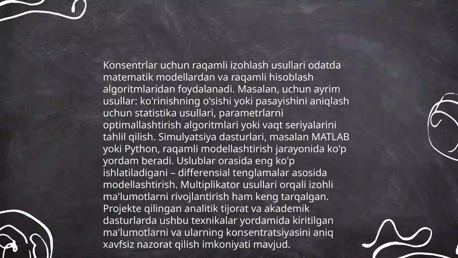 Konsentrlar bo'yicha nomerlashga o'rgatish metodi 4